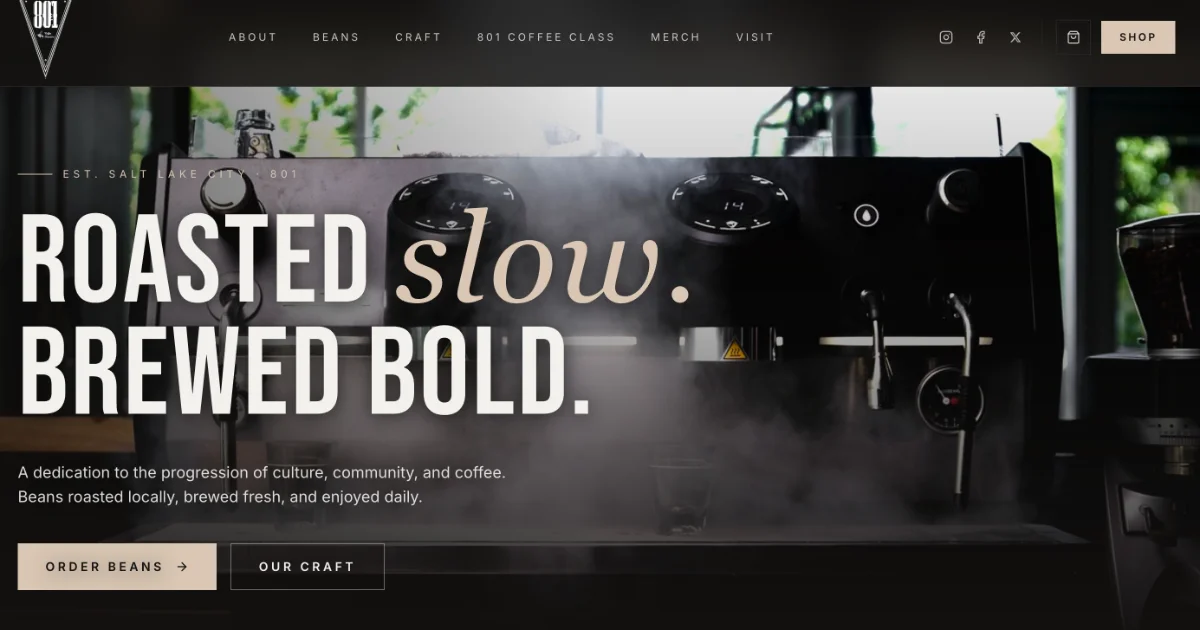 801 Coffee Roasters in Salt Lake City